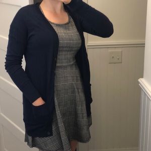 Navy cardigan with pockets